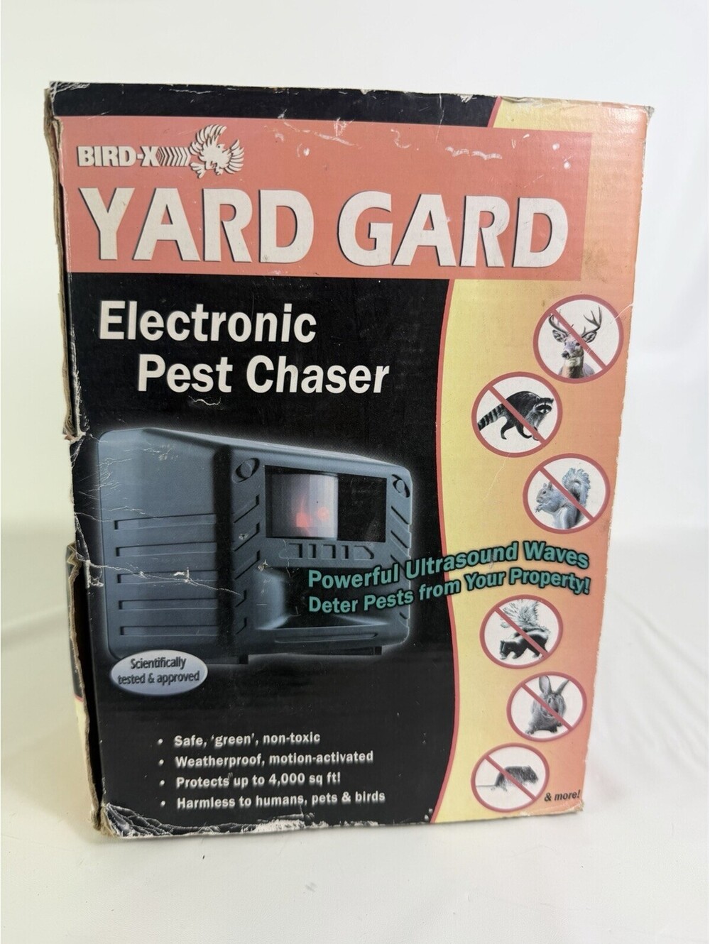 Bird-X Yard Gard Ultrasonic Pest Repeller Model Number 4,000 FT